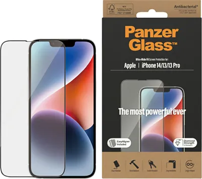 Image de PanzerGlass ® Screen Protector iPhone 14 | 13 | 13 Pro | Ultra-Wide Fit w. EasyAligner