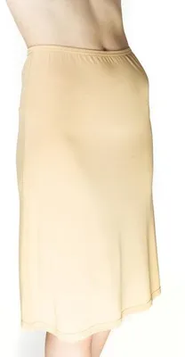 Produktbild von Mewa Lingerie Damen Halbrock Viskose Unterrock - Antistatisch, Atmungsaktiv & Unsichtbar unter dem Kleid, Größe 44, Beige