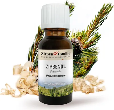 Produktbild von Ätherisches Zirbenöl, 100 % naturrein, waldig-frischer Duft, 20ml für Duftlampen & Diffusoren