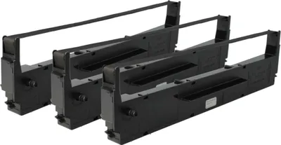 Produktbild von vhbw 3x Farbband Schriftband kompatibel mit Epson RX82, RX85 Nadeldrucker, Bondrucker - Schwarz