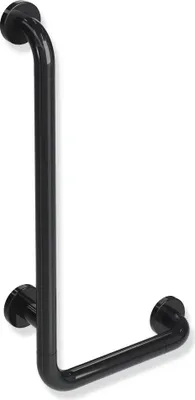 Produktbild von HEWI Winkelgriff Ser 801, d:33, AM:600mm, W:300mm tiefschwarz