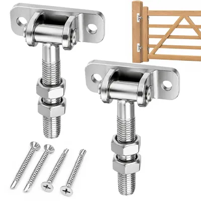 Imagen del producto de 2 bisagras de acero inoxidable M16 para puertas, de 115 mm