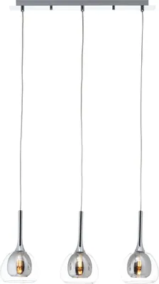 Produktbild von BRILLIANT Pendelleuchte, 3-flammig Hadan silber IP20 E14 40 Watt dimmbar g. f. Tropfenlampe