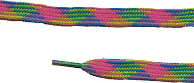 Produktbild von Schnürsenkel - pink-grün-blau - ca. 110 x 1,5 cm - Schuhband