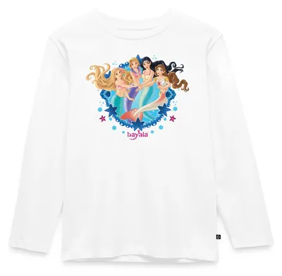 Produktbild von Spreadshirt Schleich Bayala Meerjungfrauen Kinder Premium Langarmshirt, 98/104 (2 Jahre), Weiß