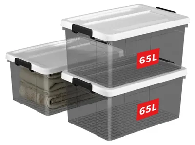 Obrázek produktu pro Sada 6 stohovatelných úložných boxů s víkem