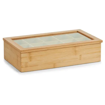 Produktbild von Zeller Teebeutelbox, Bamboo 36x20x9