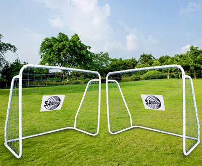Produktbild von Sandora 2er Set Fußballtor 124x96x61cm Netz blau 22062