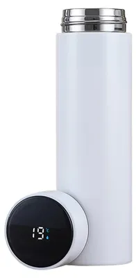 Sublimations-Thermobecher 500 ml, 304 Edelstahl, Temperaturanzeige, Weiß