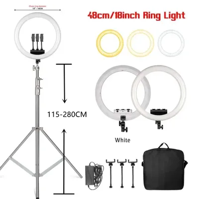 Image de Anneau lumineux, à intensité variable, alimenté par USB, 280 cm, couleur blanche