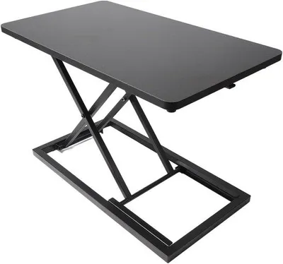 Image de Support pour ordinateur portable haut de gamme aux angles arrondis et à 7 niveaux pour ordinateur sur pied - Large surface de travail pour le bureau.