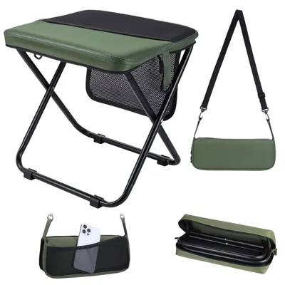 Produktbild von Omgoods – Faltbarer Campinghocker – Tragbar und zusammenklappbar – 33 x 27 x 32 cm – Belastbarkeit bis 120 kg
