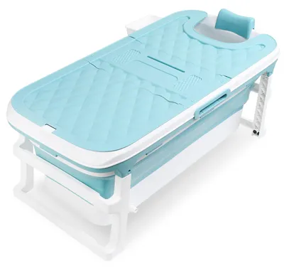 Produktbild von Faltbare Badewanne – Faltbare Badewanne – Mobile Badewanne – Sitzbad – Liegebad – Kompakt und platzsparend – 132x60x50 cm