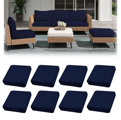 Produktbild von Set mit 8 Outdoor-Kissen für Gartenmöbel, 65 x 65 cm
