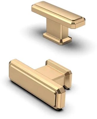 Produktbild von Ibenzoa® 10er Set Möbelknöpfe Champagnergold – Zinklegierung, Vintage Küchengriffe & Schubladengriffe, 51,8×16×26 mm