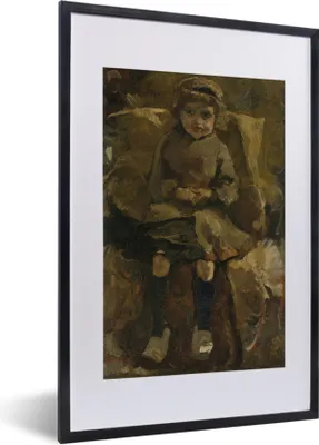 Produktbild von MuchoWow® MuchoWow® Gerahmtes Poster Die Holzschuhe - Gemälde von George Hendrik Breitner 40x60 cm - Poster mit zchwarzem Bilderrahmen - Poster in Rahmen