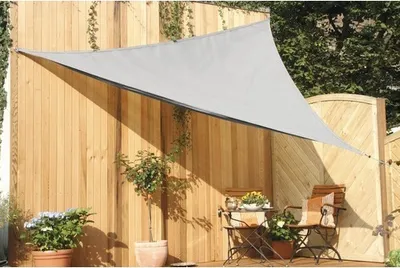 Obrázok produktu pre Tieniaca plachta PES 280 g/m², striebrosivá 380x380x380 cm