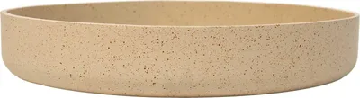Produktbild von VIVANNO Pflanzschale Fiberglas ORYVEN Schale, Arbanebeige matt mit Muster - 34x6 cm