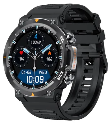 Produktbild von MAX18 Smart-Armband-Sportuhr, 1,43-Zoll-AMLOED-Touchscreen, Fitness-Tracker mit Gestensteuerung, 3 ATM wasserdicht, Schlaf-/Herzfrequenz-/Blutdruckmessgeraet, mehrere Sportmodi, Benachrichtigungs-/Anruf-/Bewegungserinnerung, Remote-Kamera, kompatibel mit Android iOS