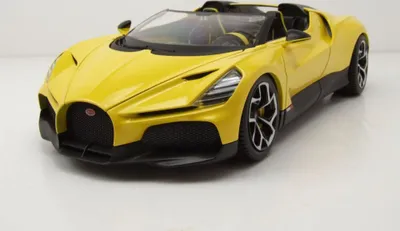 Produktbild von Bburago 18-11051 - Modellauto - Bugatti Mistral (gelb, Maßstab 1:18) Auto Modell Spielzeugauto