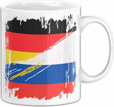 Produktbild von Russland Deutschland Flagge Halb Deutscher Halb Russe Fußball Germany 2024 Europa Russia (Weiß)