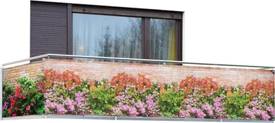 Produktbild von WENKO Sichtschutz Mauer-Blumen Design  85 x 500 cm