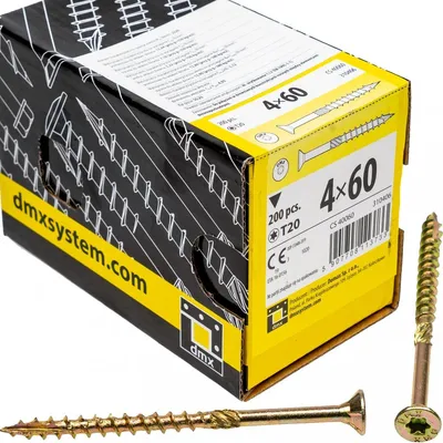 Produktbild von Holzbauschrauben Domax CS 4x60 mm Senkkopf TX 200 Stück Konstruktionsschrauben