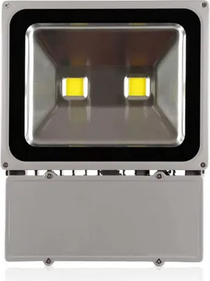 Produktbild von Greenmigo 100W LED Fluter Strahler Gartenlampe Kaltweiß Licht mit Silbergrau Aluminium Gehäuse Wasserdicht IP65 85-265V