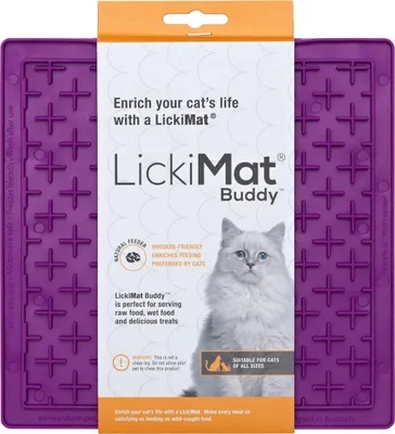 Obrázok produktu pre LickiMat Buddy lízacia podložka pre mačky, farba:fialová, veľkosť:malá - 20 x 20 cm