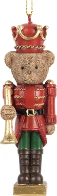 Image de Clayre & Eef Pendentif de Noël Ours 11 cm Marron Plastique