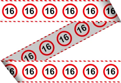 Produktbild von Absperrband für den 16 Geburtstag 15m lang