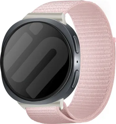 Produktbild von Strap-it Nylonband mit Klettverschluss - passend für Samsung Galaxy Watch 8 - 40mm / Galaxy Watch 8 - 44mm / Galaxy Watch 8 Classic (hellrosa)
