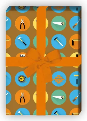 Produktbild von Werkzeug Geschenkpapier für Bastler und Handwerker  - G8494, 32 x 48cm