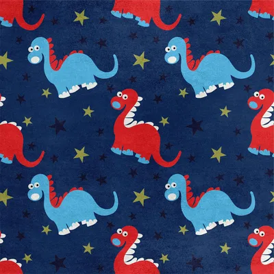 Obrázok produktu pre Kráľovská zamatová polyesterová látka na šitie - motív dinosaura