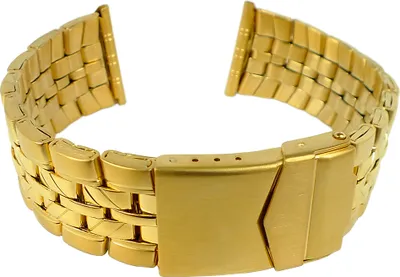 Produktbild von ROWI Uhrenarmband 22mm | HiTecGoldfarben, glänzend/matt 32132G