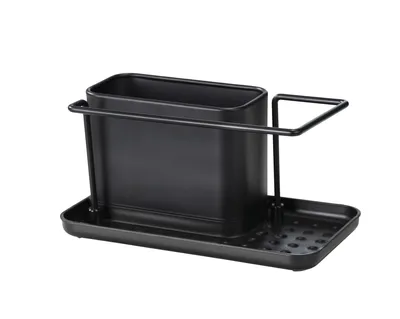 Image de Organisateur de vaisselle WENKO Orio noir en acier inoxydable 21 x 10,5 x 12 cm