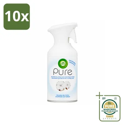 Imagen del producto de 10 aerosoles Air Wick - Aroma a suavidad de algodón - 250 ml - Pack ahorro - 10 unidades