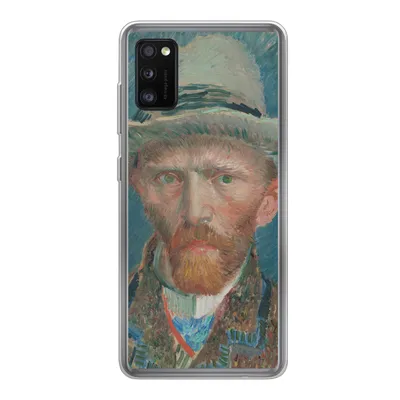 Produktbild von MuchoWow® Handyhülle Schutzhülle Hülle für Samsung Galaxy A41 Selbstporträt 1887 - Gemälde von Vincent van Gogh Silikon Softcase Handy Hülle - Mobiltelefon