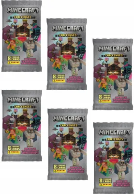 Produktbild von MINECRAFT Challenges 2025 Panini Cards, 6 x Packs of 48 Cards + 2 x Limited