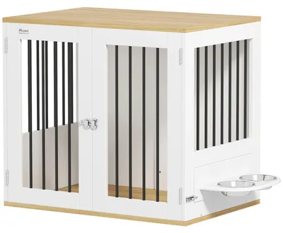 Produktbild von 2-in-1 Hundehütte – Bank mit Seitentisch – Hundebox – Hundezwinger – Hundehäuschen – Tiergehege