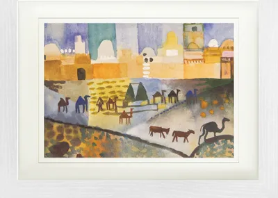 Produktbild von August Macke Gerahmtes Bild Mit Edlem Passepartout | Wand-Bilder | Im Bilderrahmen - Kairouan I, 1914 (30 x 40 cm)