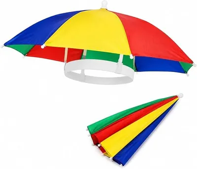 Produktbild von Regenschirmhut - Kopfschirm für Erwachsene - Ø 52 cm - Wasserdicht und UV-Schutz - Freihändiger Sonnenschirm - Für Strand, Camping und Outdoor
