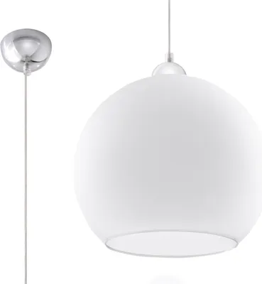 Zdjęcie produktu dla Lampa wisząca BALL Biała Sollux Lighting SL.0256