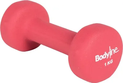 Imagen del producto de Mancuerna de hierro fundido con revestimiento de neopreno, de 1 kg, resistente a golpes y antideslizante, vendida individualmente, ideal para gimnasios y entrenamientos en casa