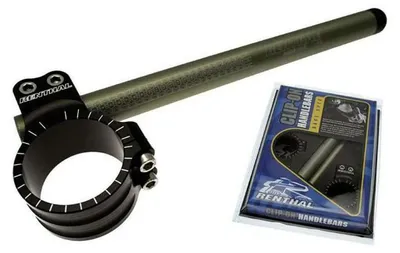 Image de RENTHAL Original Clip-on Stummellenker Ø50mm Höhe +0mm Versatz +40mm/7° schwarz