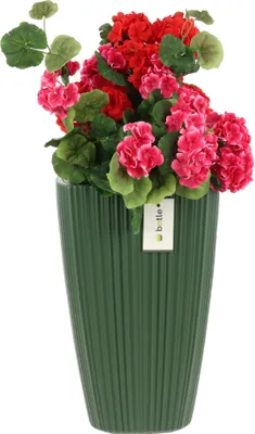Obrázok produktu pre Kvetináč vysoký vložka štvorcový H 60cm zelené drážky štýlové