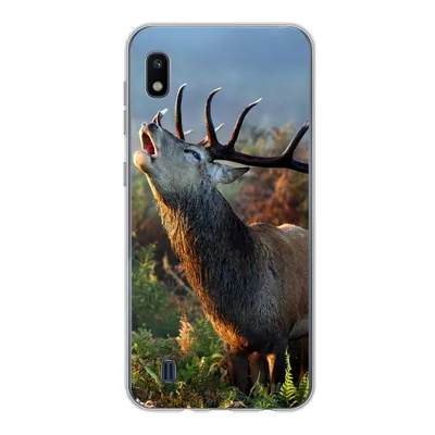 Produktbild von MuchoWow® Handyhülle Schutzhülle Hülle für Samsung Galaxy A10 Hirsche - Wald - Nebel Silikon Softcase Handy Hülle - Schutzhülle