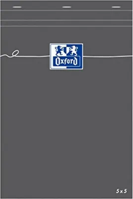 Produktbild von Oxford Notizblock DIN A5 kariert 80 Blatt grau