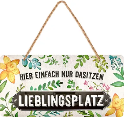 Produktbild von Schild Lieblingsplatz Outdoor Lieblingsplatz Schild Garten, Deko Garten Vintage Schilder Chill Lounge Gartendeko Garten Schild Metall