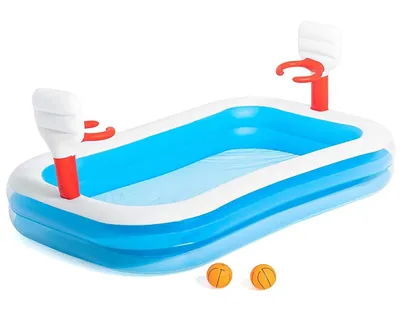 Produktbild von Bestway Aufblasbares Kinderpool Spiel Basketball 251x168x102 cm +3 Jahre Garten 54122